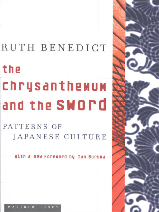 Book cover, "The Chrysanthemum and the Sword" by Ruth Benedict and Ian Buruma