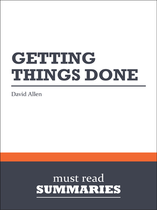 Getting Things Done - David Allen - Malta Libraries - OverDrive