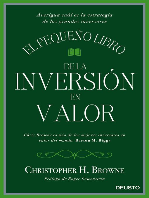 El pequeño libro de la inversión en valor - Christopher H. Browne