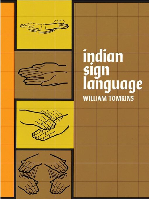 Book cover, "Indian Sign Language" by William Tomkins